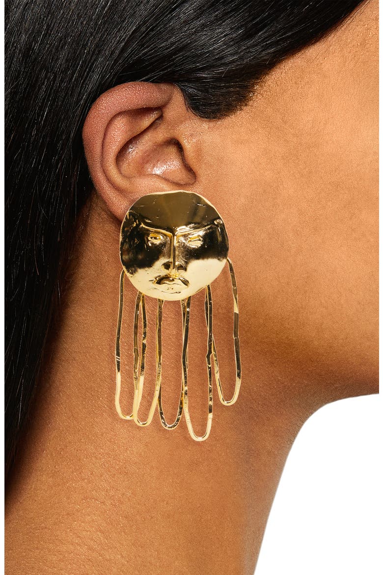 L'Enchanteur Sunburst Godhead Earrings (Nordstrom Exclusive), Alternate, color, GOLD PLATED