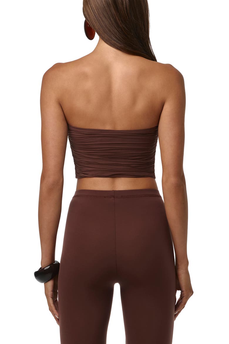 Rippled Tube Top, Alternate, color, CHOCOLATE