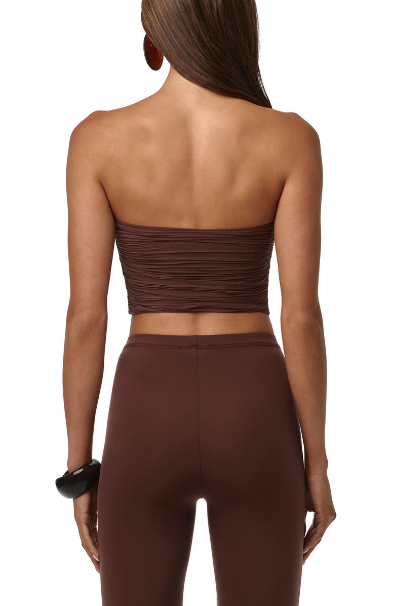 Naked Wardrobe Rippled Tube Top, Alternate, color, Chocolate