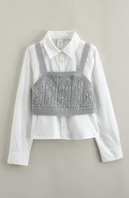 Nordstrom Kids' Knit Tank & Button-Up Shirt Set