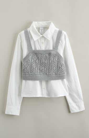 Kids' Knit Tank & Button-Up Shirt Set