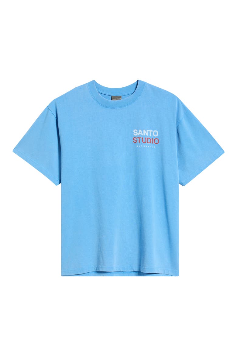 Authentic Cotton Graphic T-Shirt, Alternate, color, DUSTY BLUE