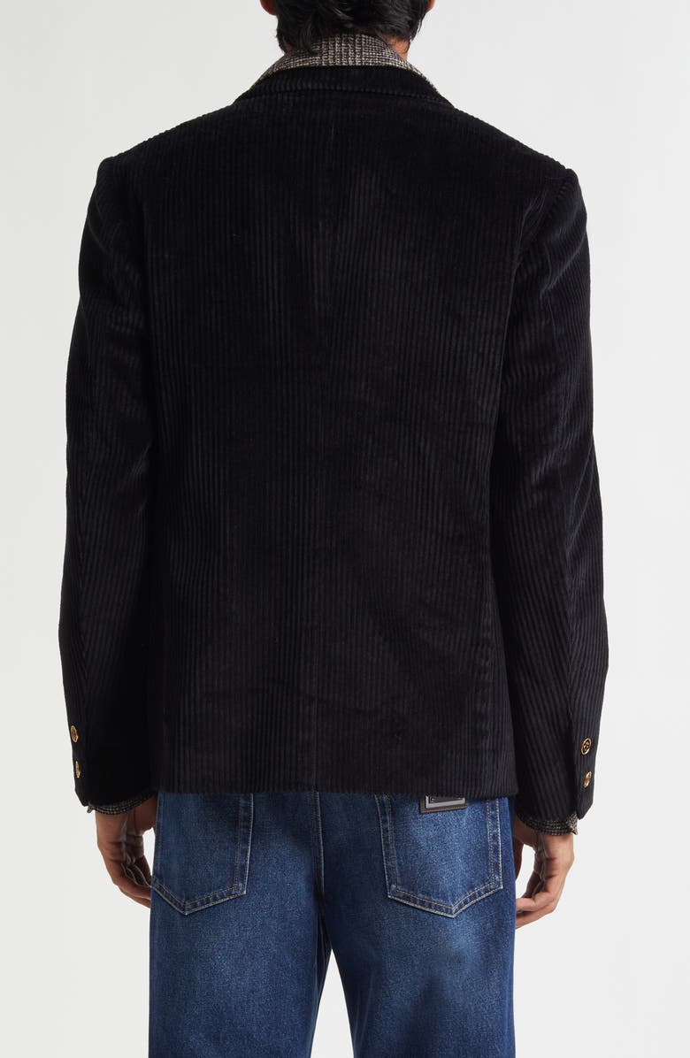 Dolce&Gabbana Corduroy Sport Coat, Alternate, color, N0000 Nero