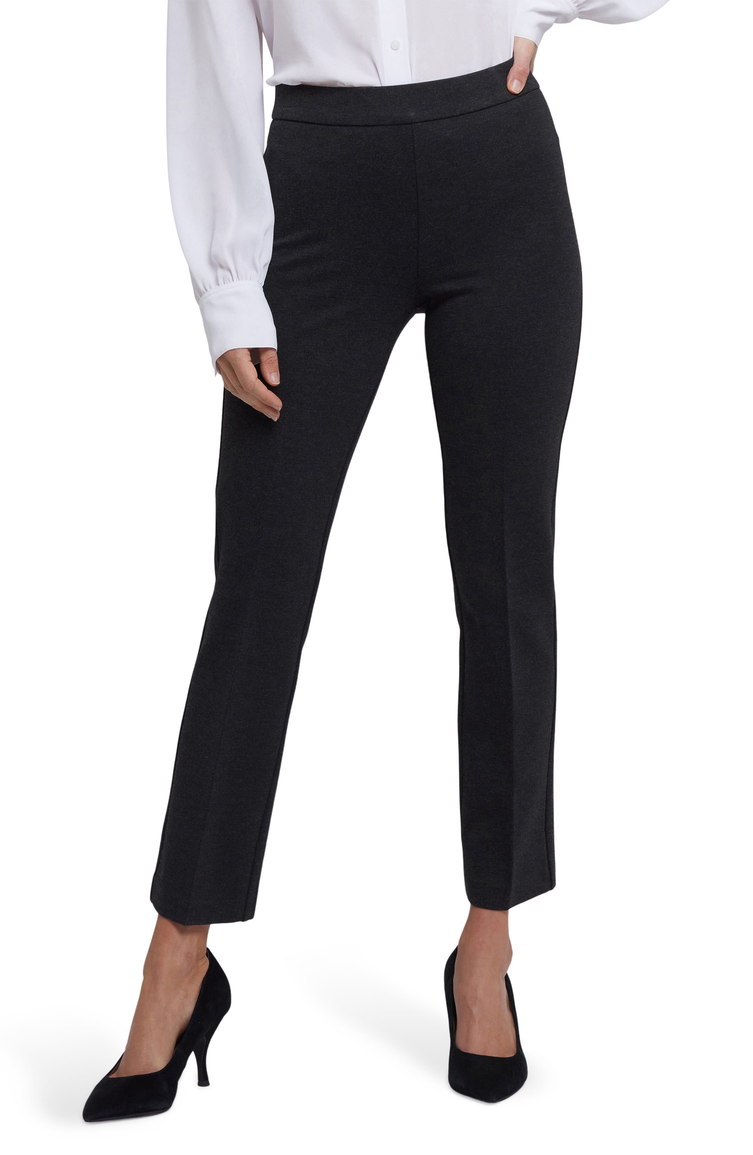 Pull-On Ankle Straight Leg Pants