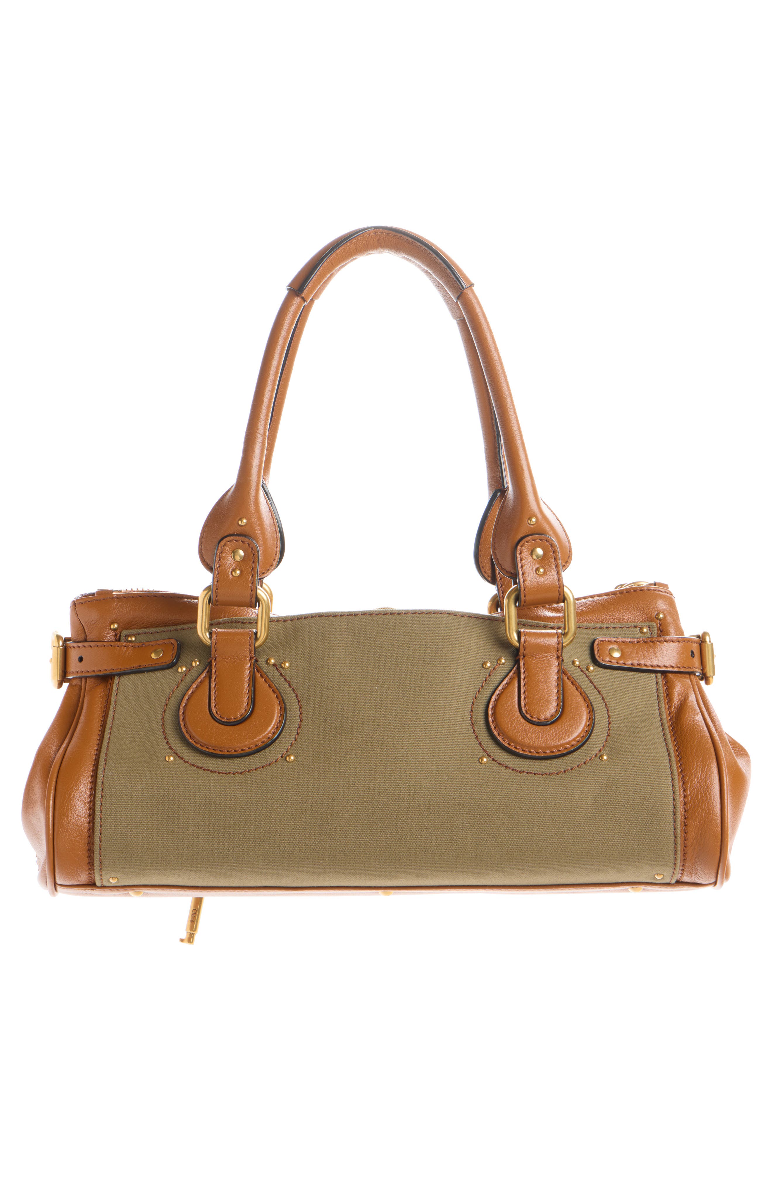 Paddington Leather Trim Canvas Satchel, Alternate, color, CLAY BROWN