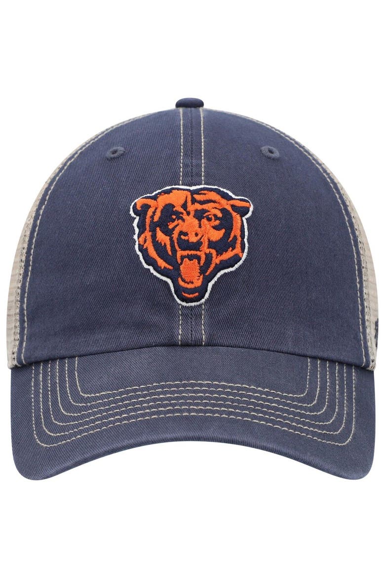 Men's '47 Navy/Natural Chicago Bears Trawler Trucker Clean Up Snapback Hat, Alternate, color, Navy