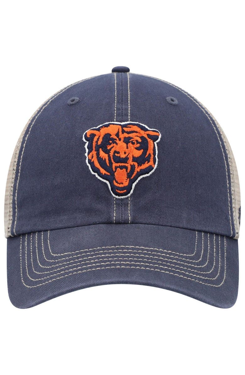 '47 Men's '47 Navy/Natural Chicago Bears Trawler Trucker Clean Up Snapback Hat, Alternate, color, 