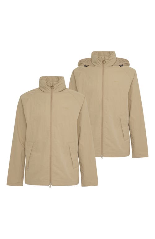 Barbour Keld Mens Showerproof Jacket In Washed Stone