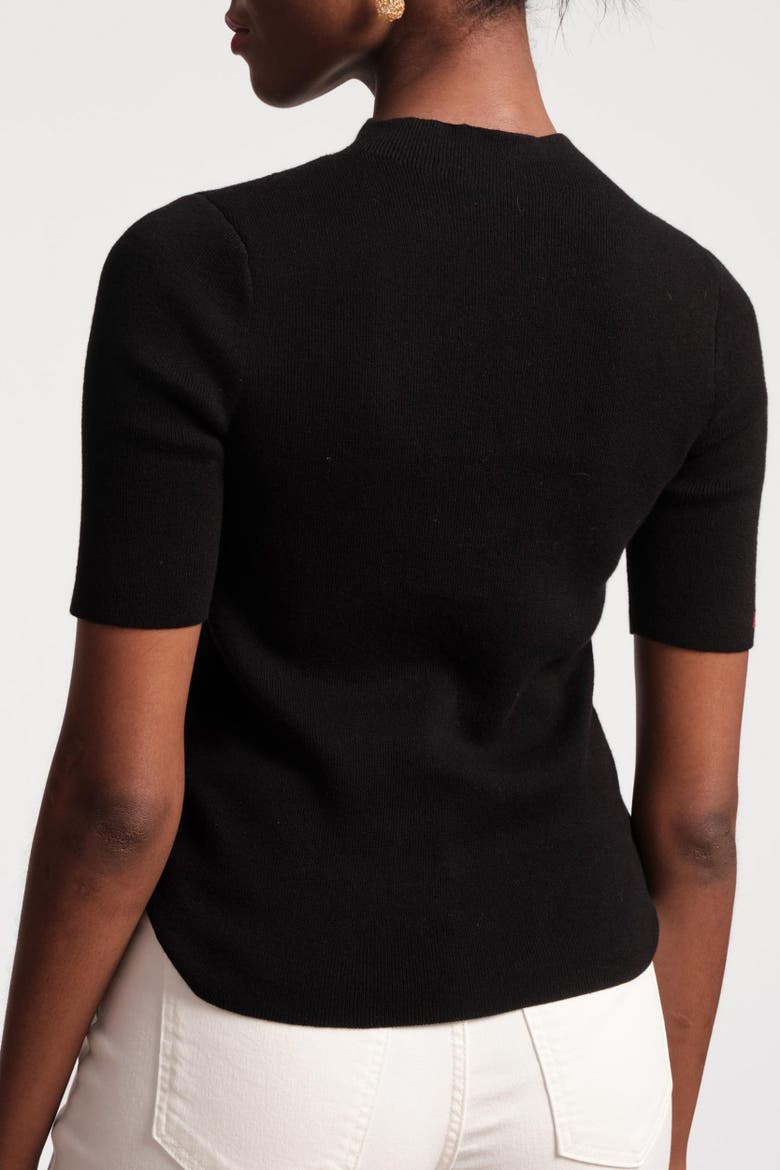 Marie Sweater Solid Cotton, Alternate, color, Black
