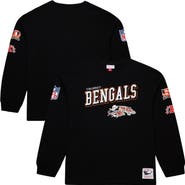 Mitchell & Ness Men's Mitchell & Ness  Black Cincinnati Bengals Training Camp Vintage Logos Long Sleeve T-Shirt
