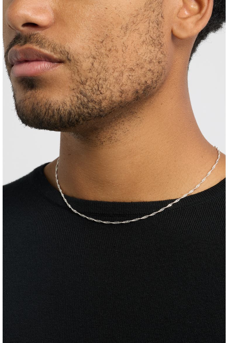 Rope Chain Necklace, Alternate, color, SILVER