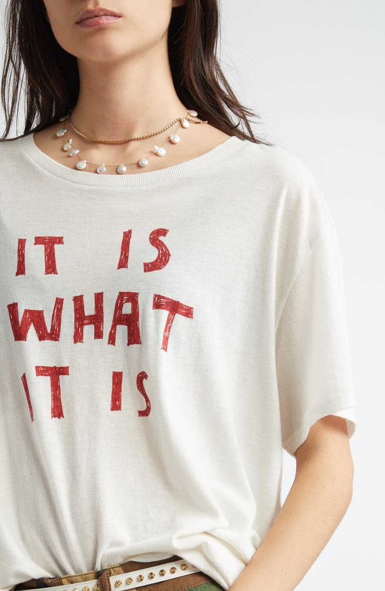 R13 It Is What It Is Cotton & Cashmere Graphic T-Shirt, Alternate, color, 