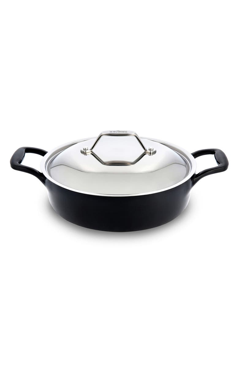 All-Clad 4-Quart Enameled Cast Iron Braiser, Main, color, Black