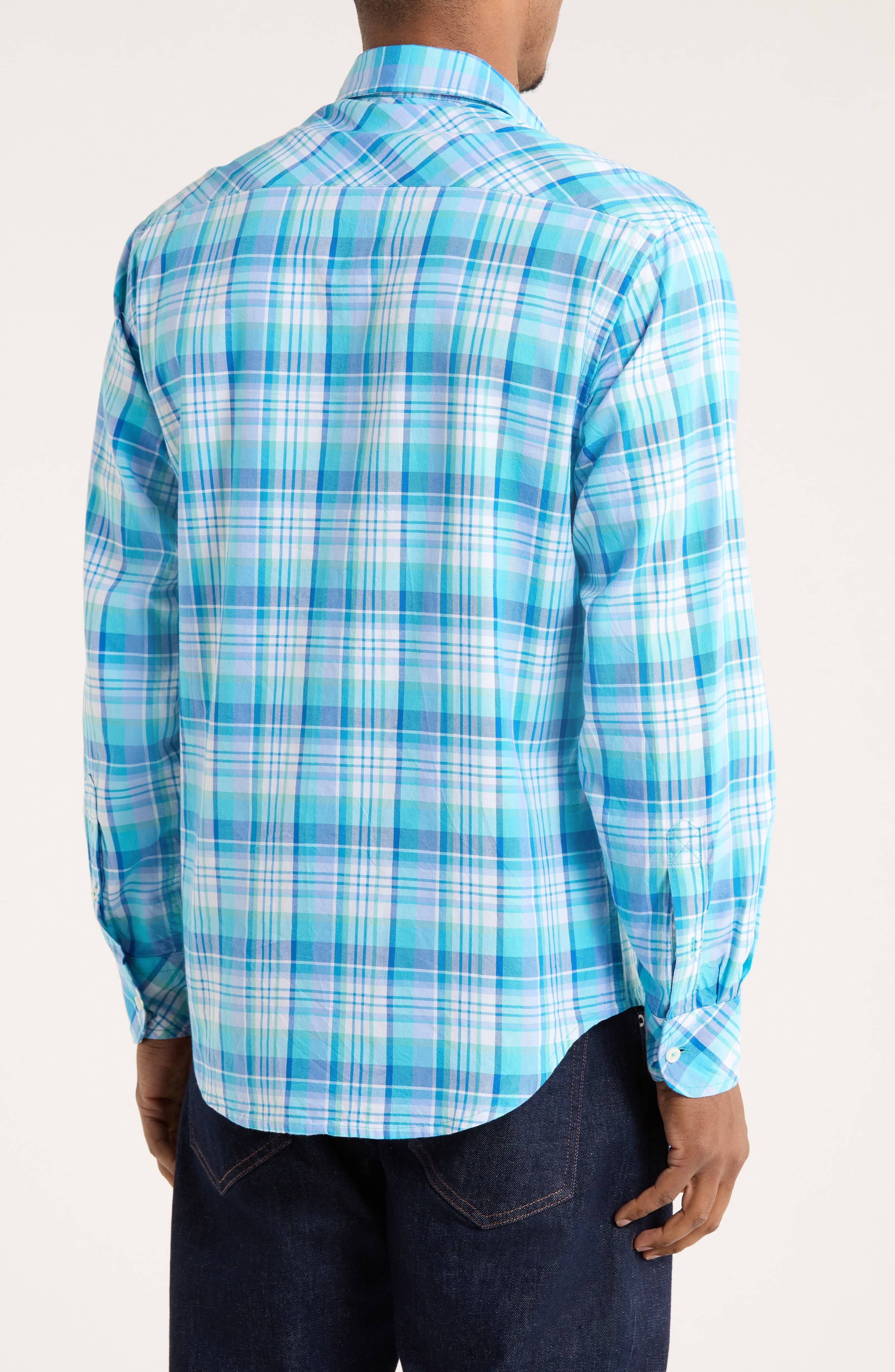 Windram Long Sleeve Cotton Button-Up Shirt - image 2