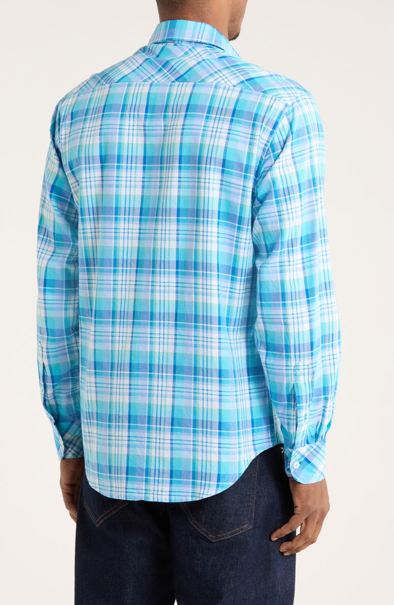 James Campbell Windram Long Sleeve Cotton Button-Up Shirt, Alternate, color, Sapphire