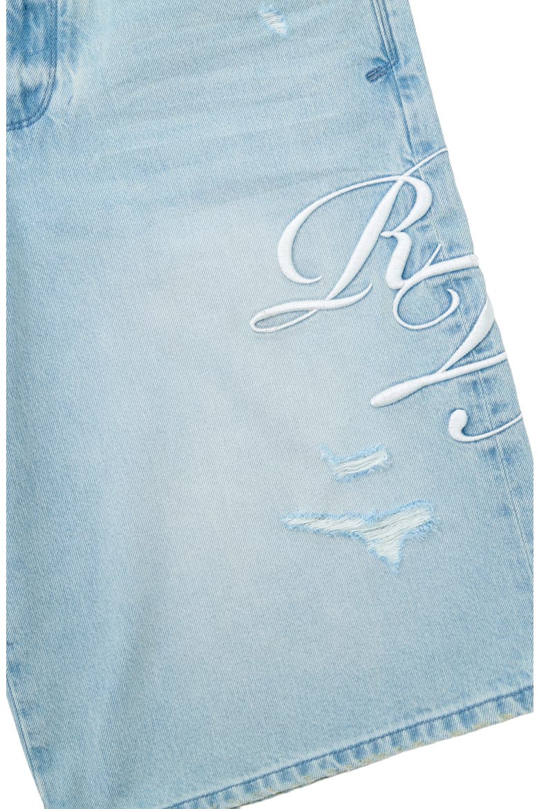 Gustavo Oversize Denim Bermuda Shorts, Alternate, color, SOFT HORIZON CURSIVE