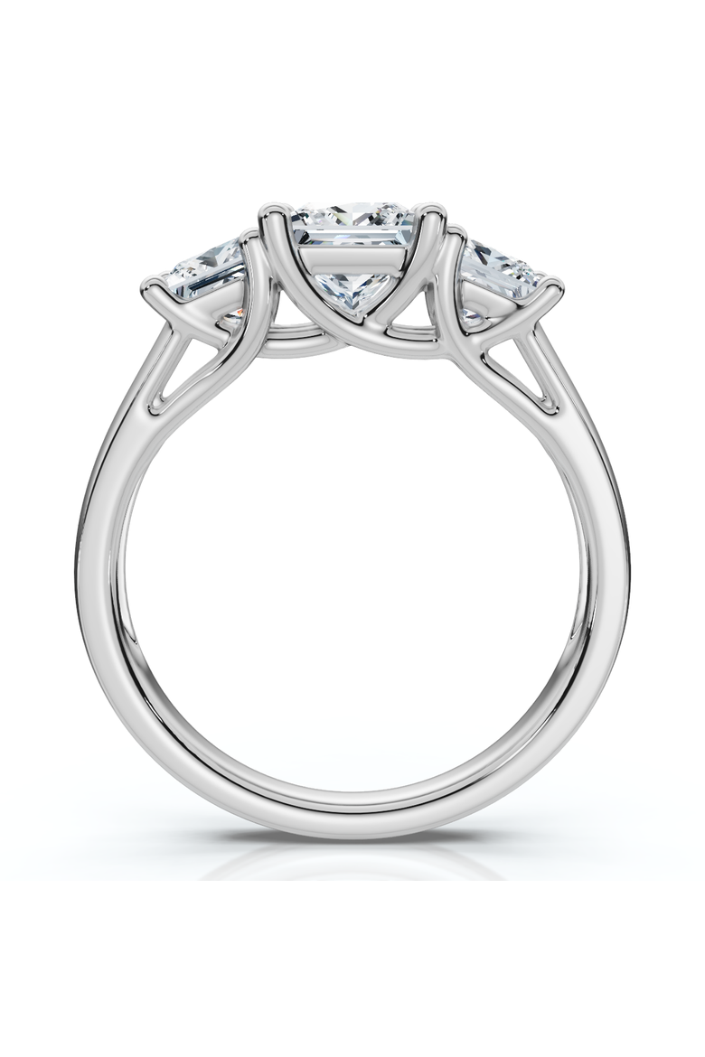 2Ct Princess Cut Diamond Engagement Ring 14k Gold Lab Grown, Alternate, color, 14k White Gold