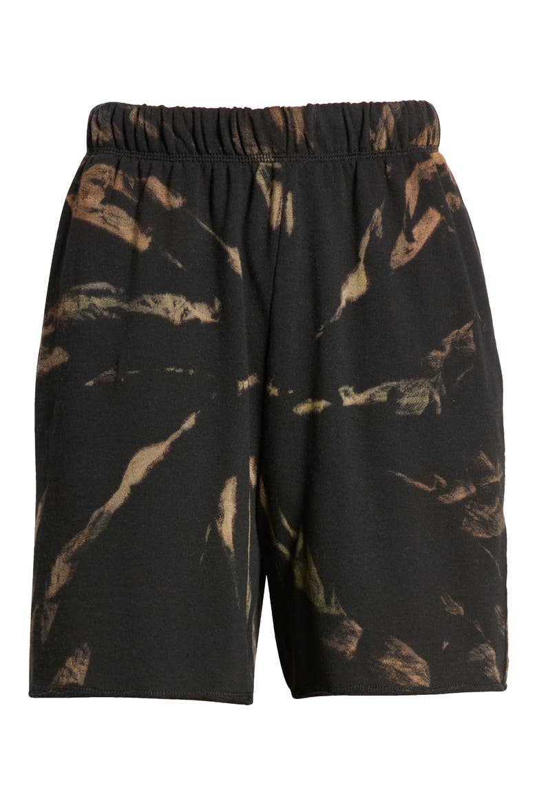 Zamia French Terry Shorts, Alternate, color, NOIR SPRING SPIRAL TIE DYE