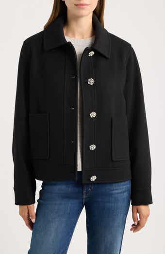 Jewel Button Flannel Jacket