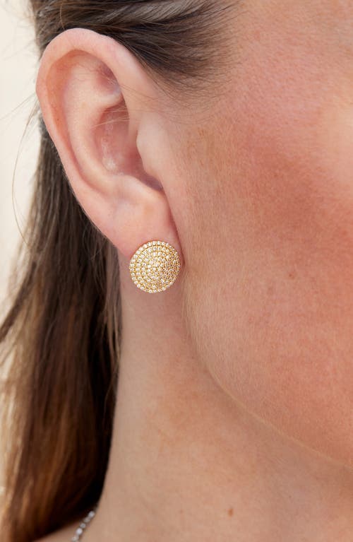 Savvy Cie Jewels Pavé Cubic Zirconia Circle Stud Earrings