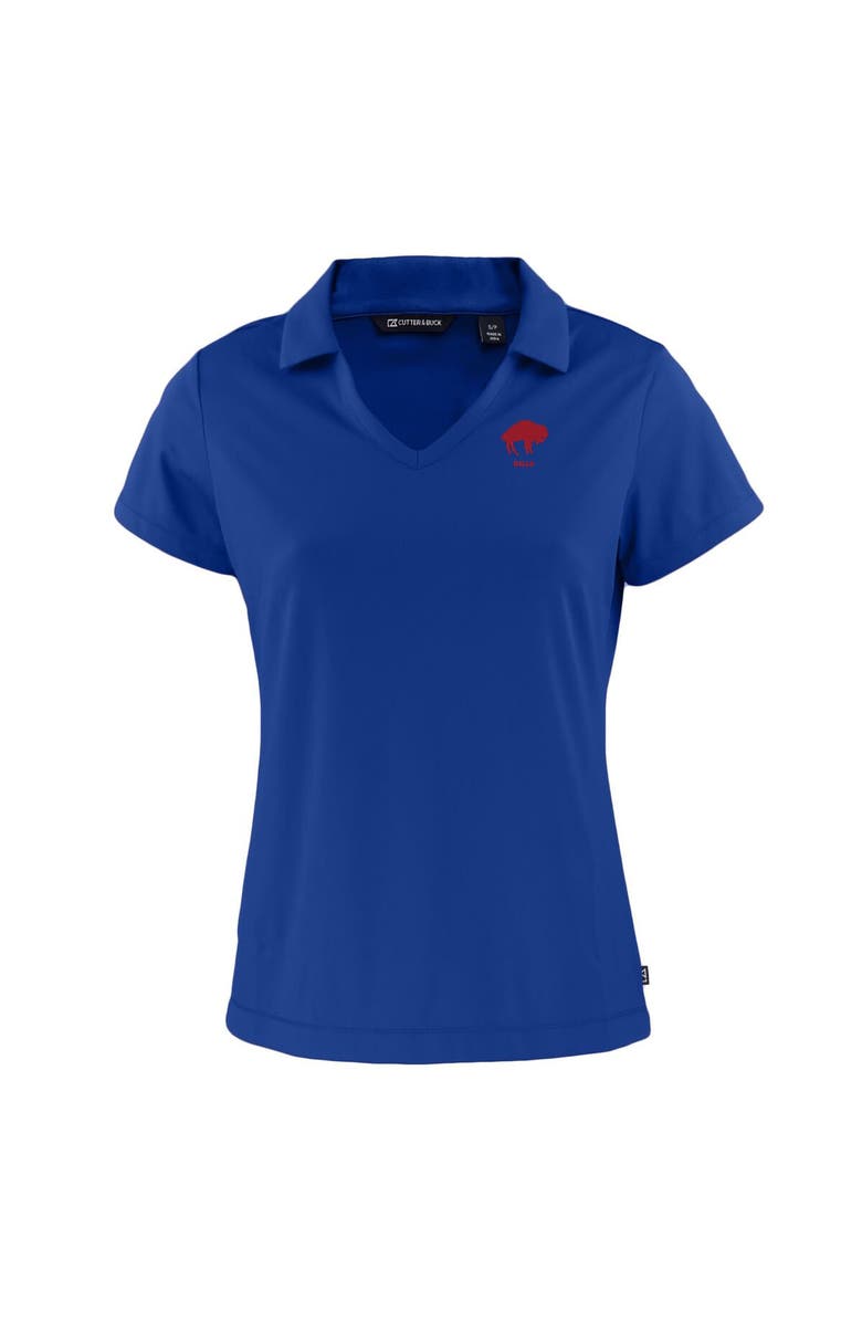 Cutter & Buck Women's Cutter & Buck  Royal Buffalo Bills Throwback Daybreak Eco Recycled V-Neck Polo, Alternate, color, 