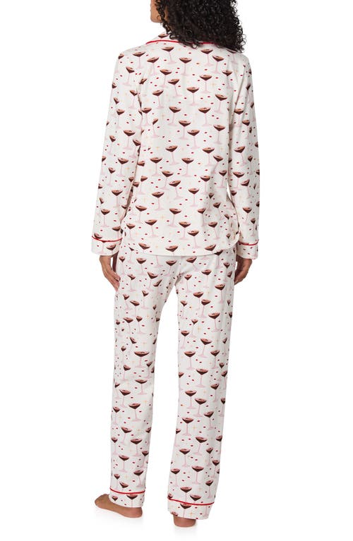 Bedhead Pajamas Print Stretch Organic Cotton Pajamas In White