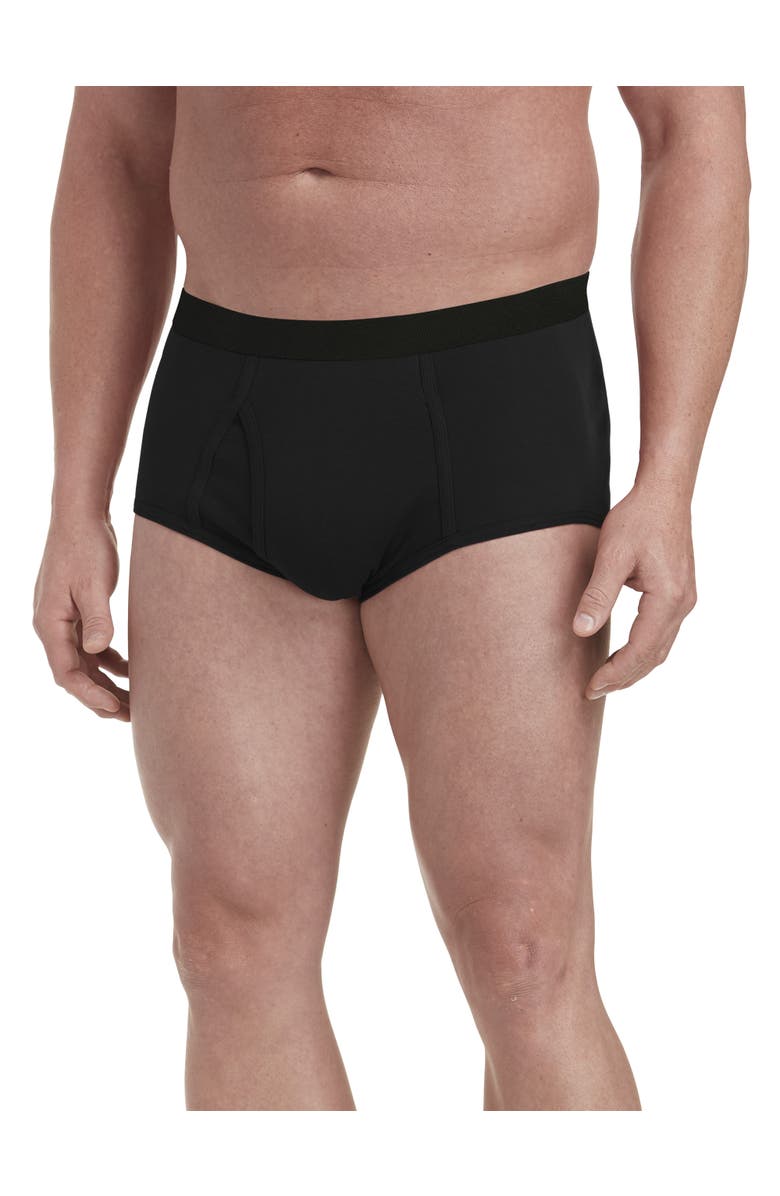 Harbor Bay by DXL Big & Tall 3-pk Color Briefs, Alternate, color, Black