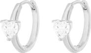 Bearfruit Jewelry Sterling Silver 18k Gold Plated Annette Huggies Crystal Dainty