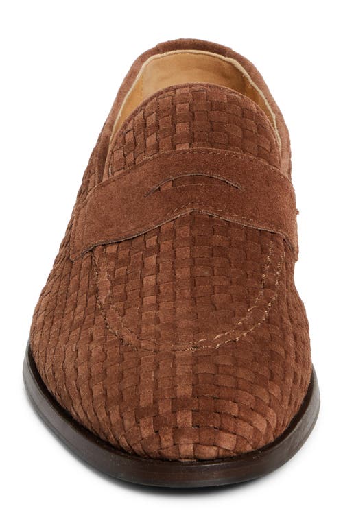 Brunello Cucinelli Suede Loafer With Interwined Motif In C7655 Brown