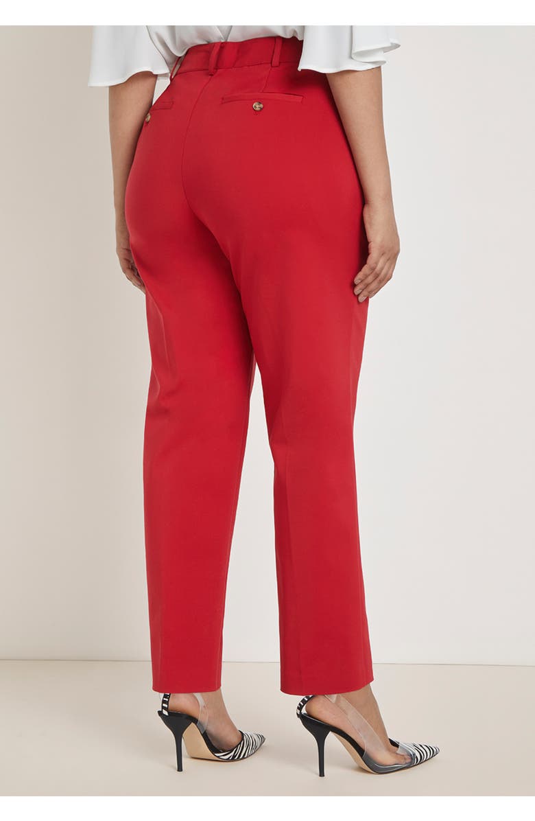 ELOQUII Kady Fit Double-Weave Pant, Alternate, color, Scarlet
