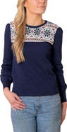 Hope & Henry Organic Fair Isle Puff Sleeve Sweater
