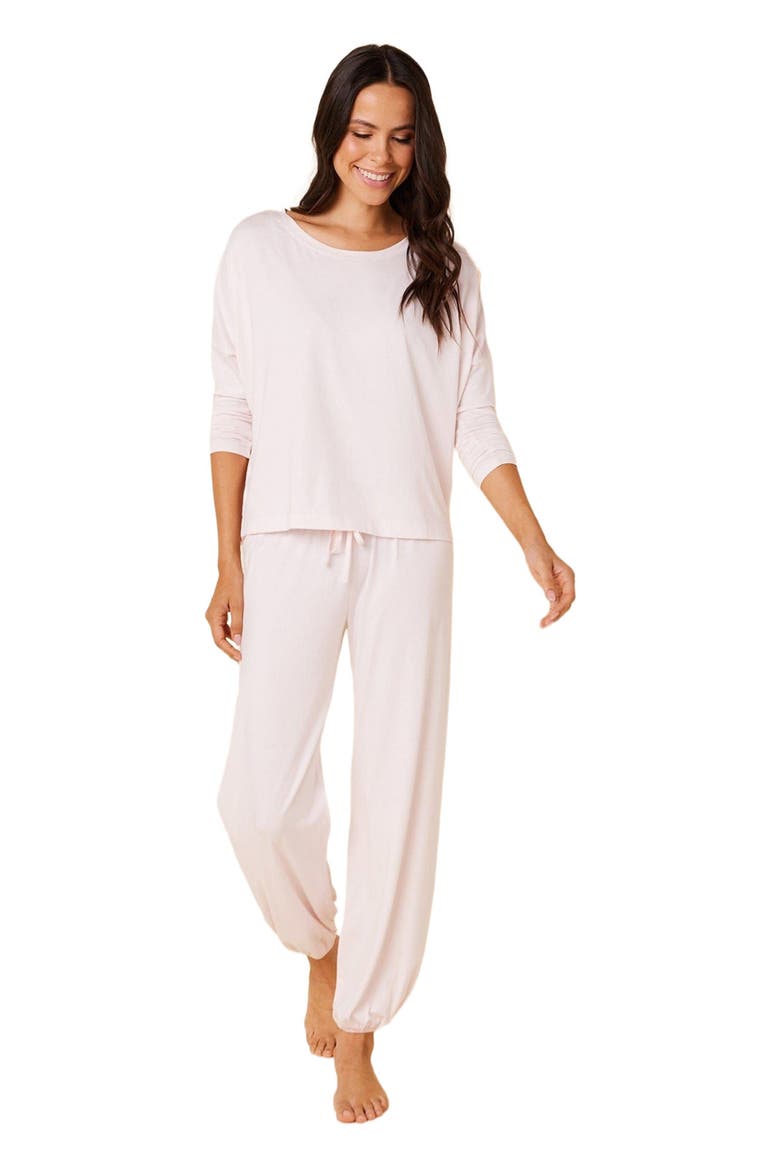 Pima Knit Pullover Set, Main, color, Classic Pink Moment