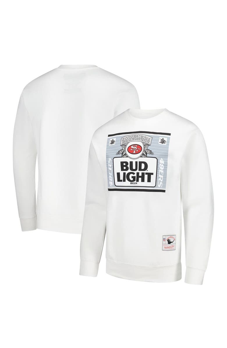Mitchell & Ness Men's Mitchell & Ness x Bud Light White San Francisco 49ers The Crest Pullover Sweatshirt, Main, color, White