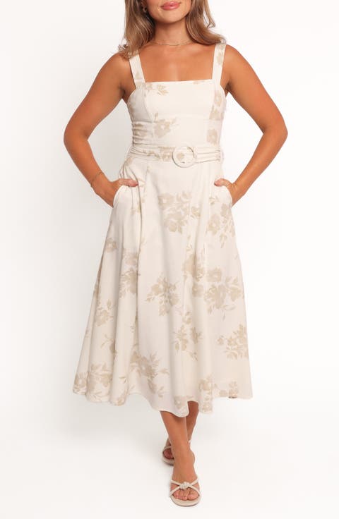 Liora Floral Belted Midi Sundress