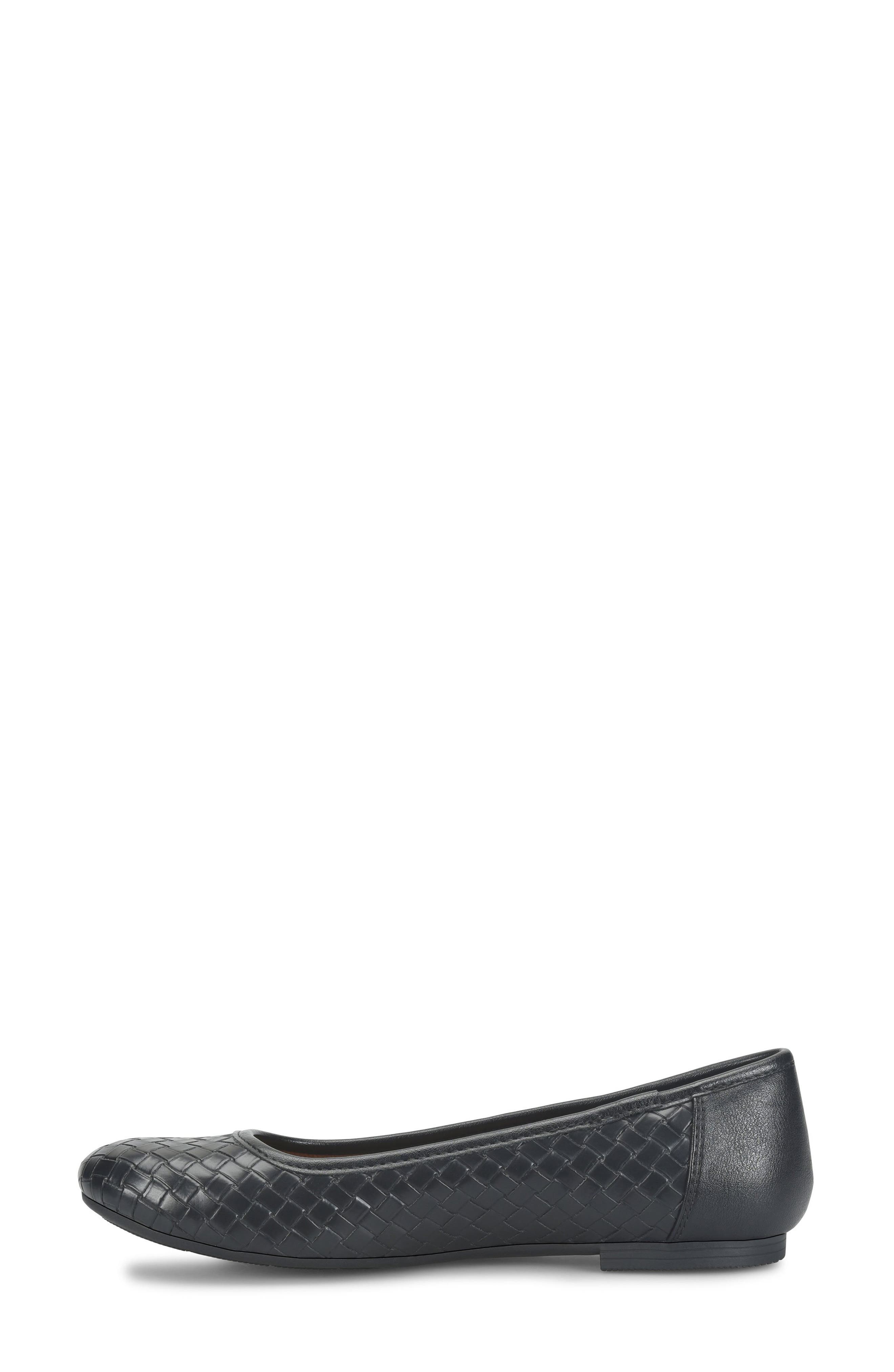 Tatum Woven Skimmer Flat, Alternate, color, BLACK