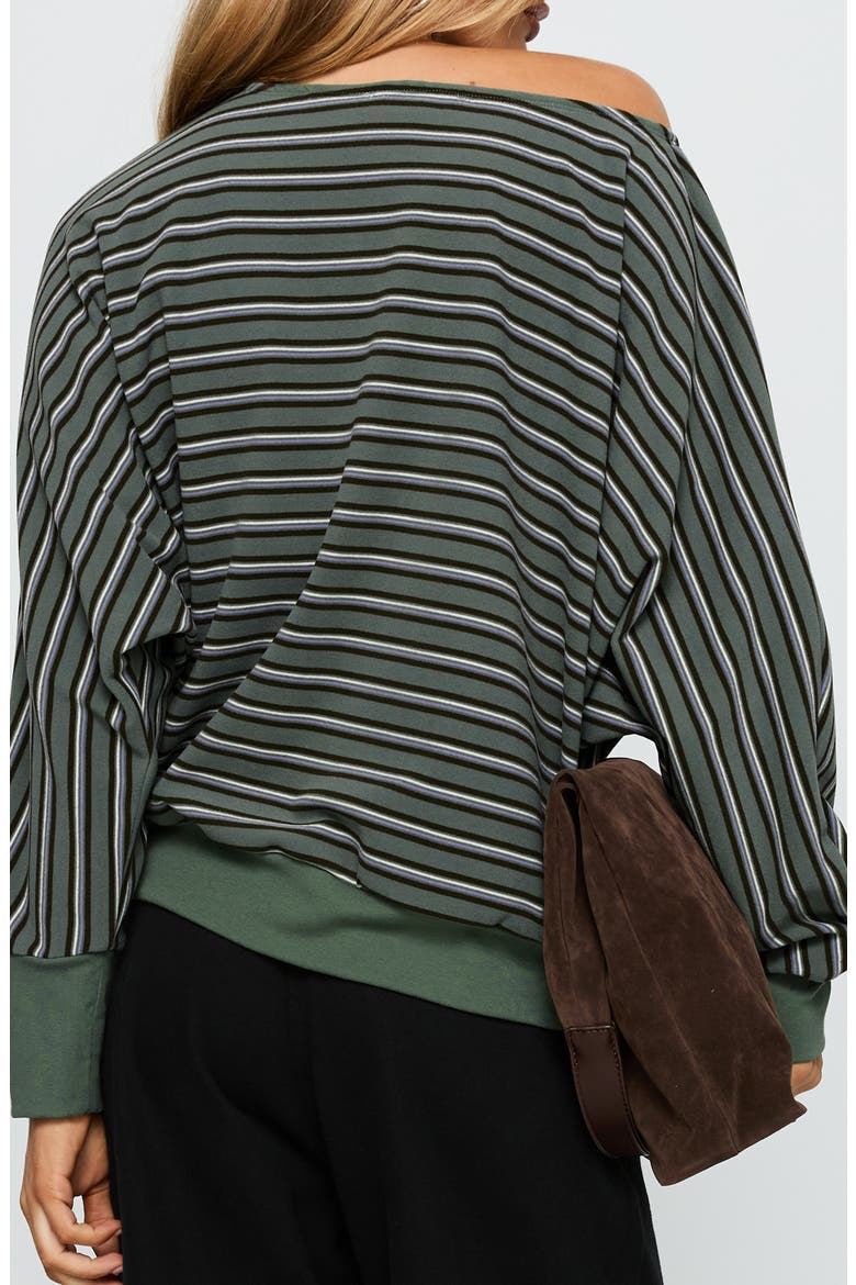Zaylah One-Shoulder Sweater, Alternate, color, GREEN