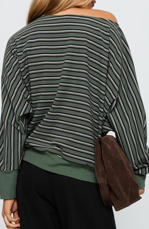 Princess Polly Zaylah One-shoulder Sweater In Green