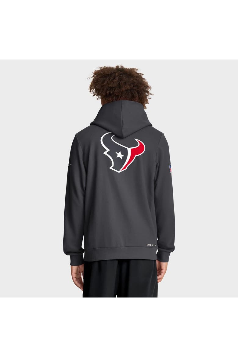 Men's Nike Anthracite Houston Texans Sideline Standard Issue Utility Player Dri-FIT Full-Zip Hoodie, Alternate, color, Anthracite