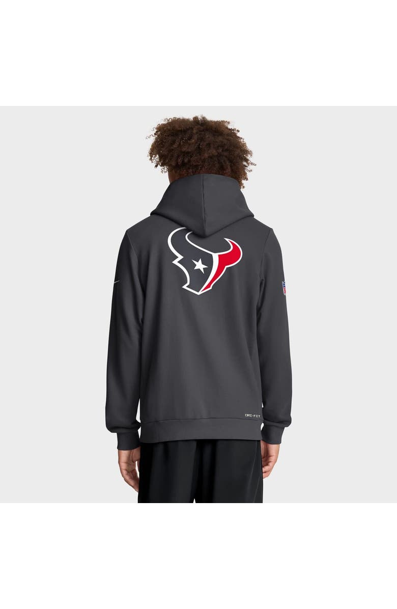 Nike Men's Nike Anthracite Houston Texans Sideline Standard Issue Utility Player Dri-FIT Full-Zip Hoodie, Alternate, color, Anthracite