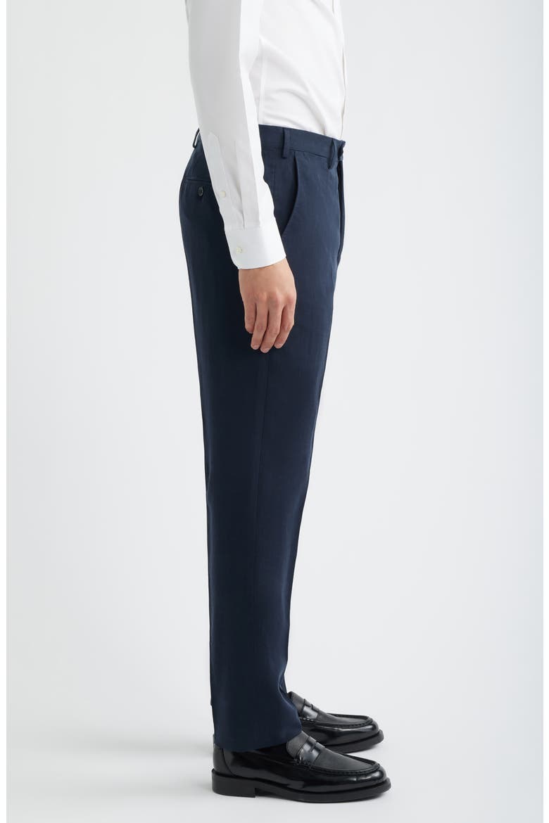 Navy Flat Front Suit Pants, Alternate, color, NAVY