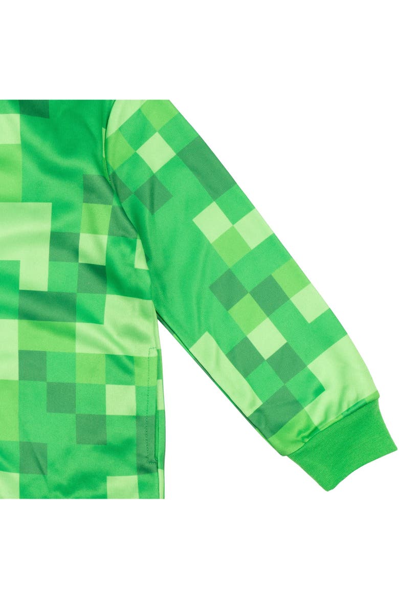 Fleece Zip-up Hoodie (toddler, Little Kid & Big Kid), Alternate, color, Creeper Mask Green