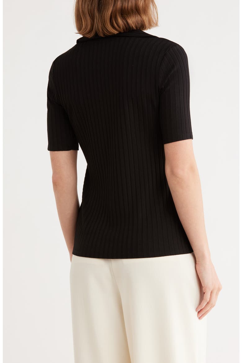 Textured Stripe Short Sleeve Button-Up Shirt, Alternate, color, BLACK