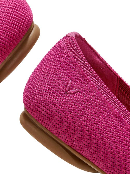 Vivaia Knotted Water Resistant Almond Toe Flat In Pink