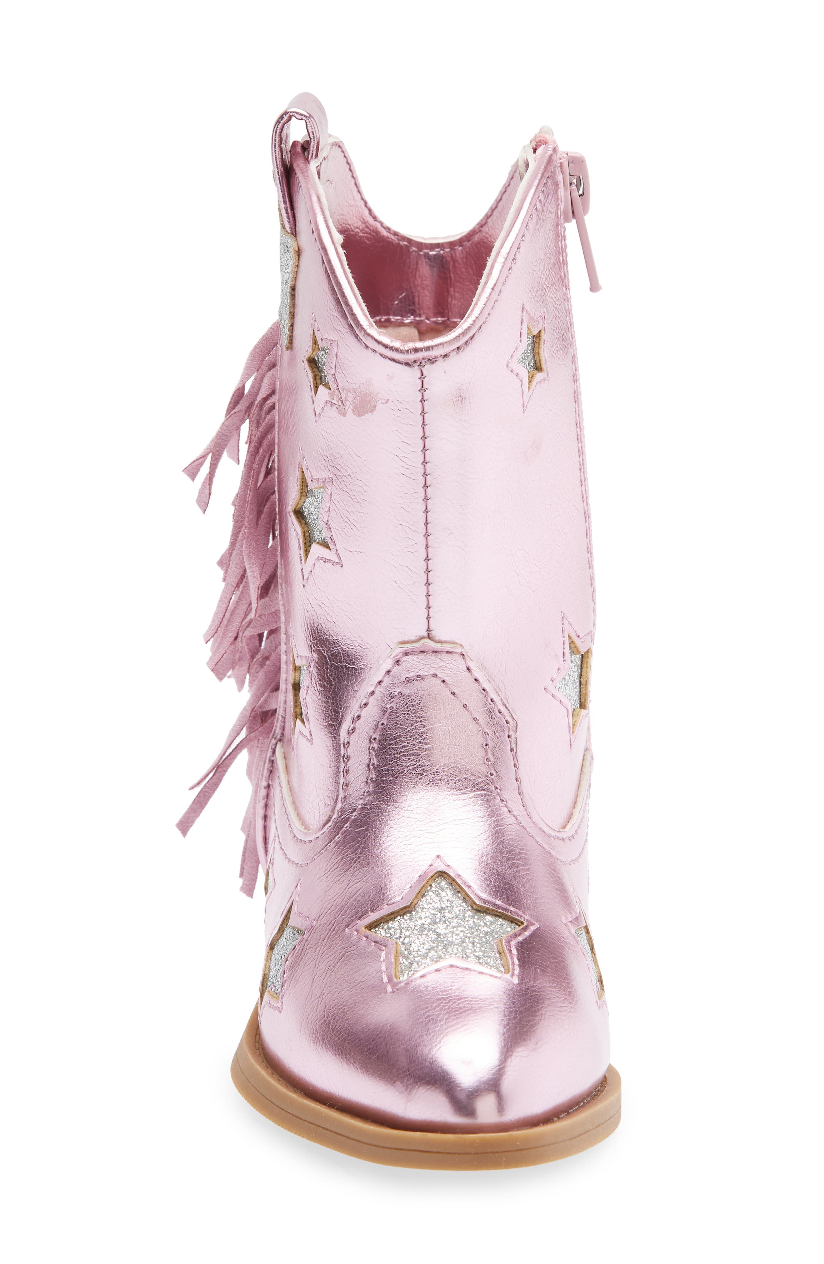 Kids' Celeste Western Boot, Alternate, color, PINK METALLIC
