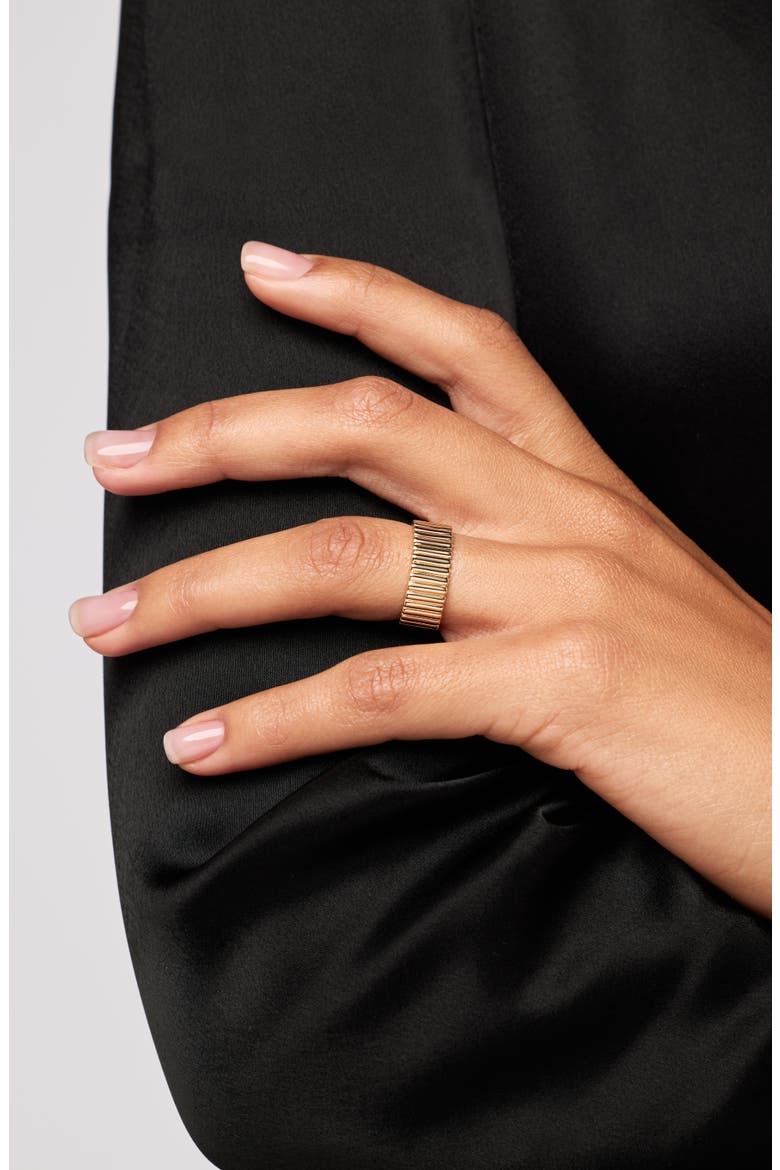 Solid Yellow Gold - Galaxy Ring Wide, Alternate, color, Gold