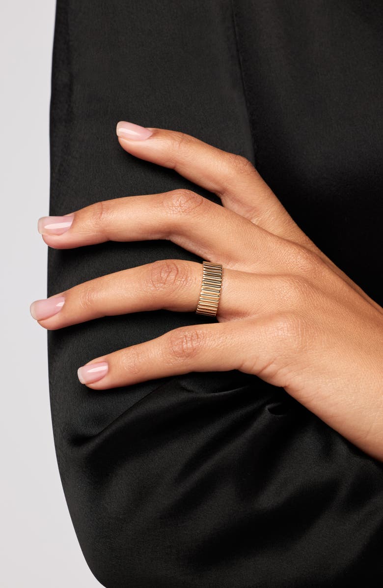 Ana Luisa Solid Yellow Gold - Galaxy Ring Wide, Alternate, color, Gold