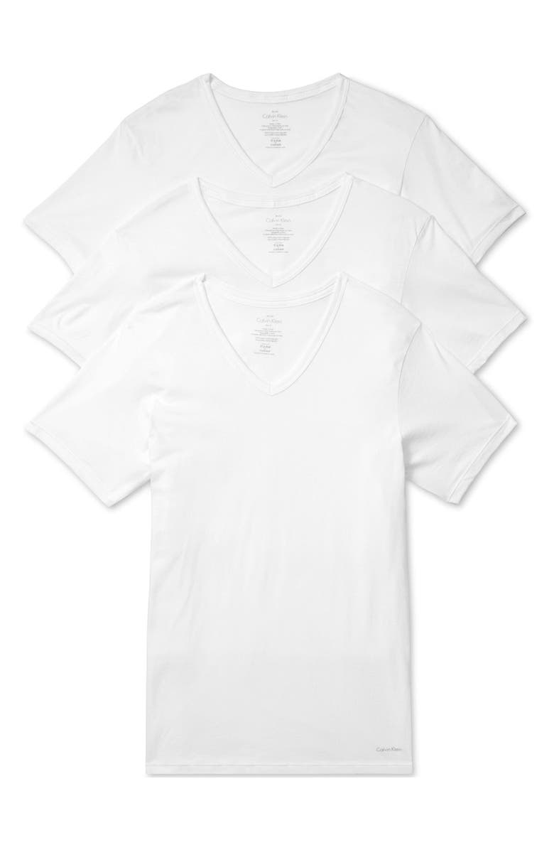 Calvin Klein Slim Fit 3-Pack Cotton T-Shirt, Main, color, 