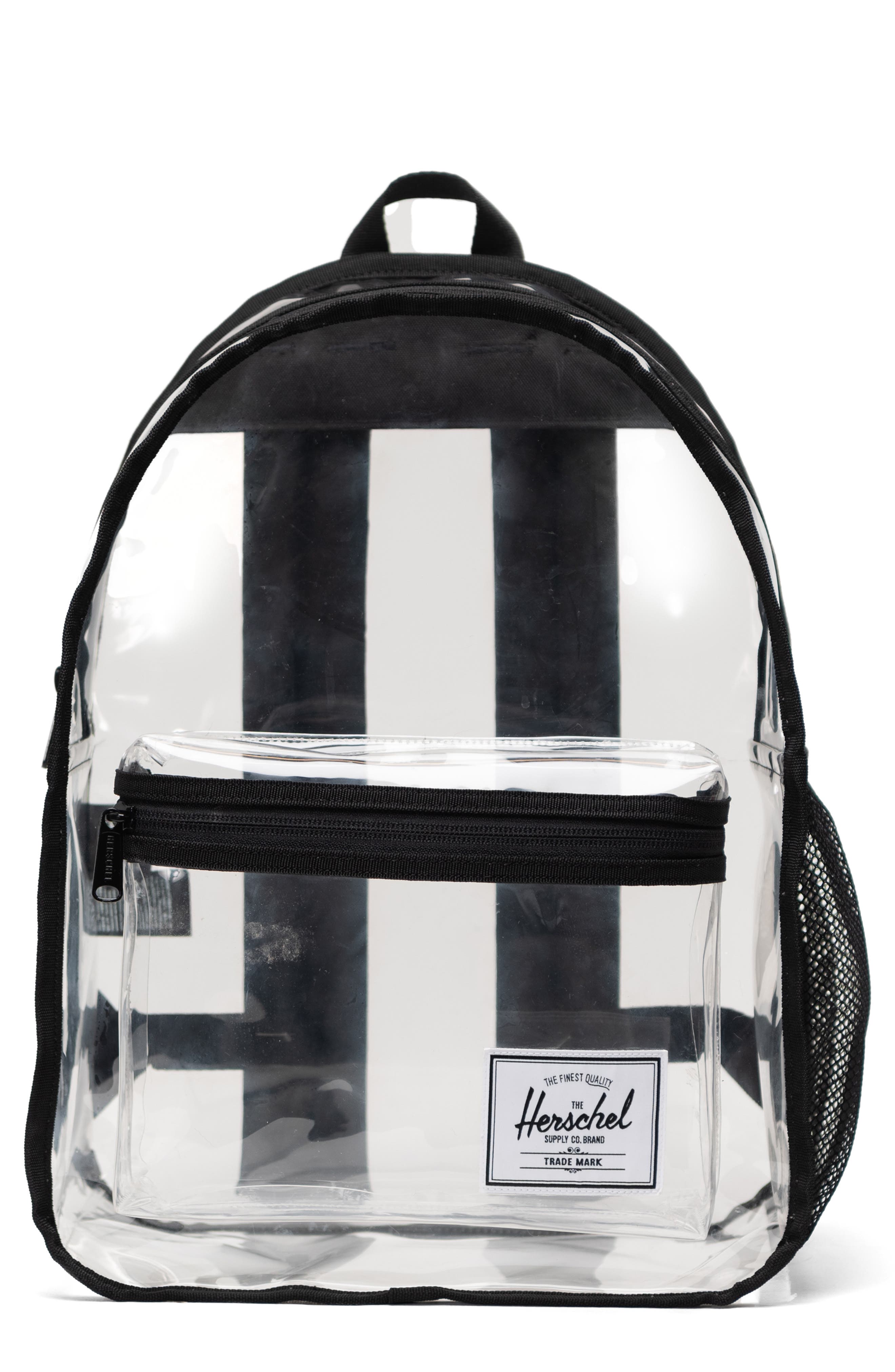 Herschel Supply Co. Classic 20-Liter Transparent Backpack, Main, color, Clear/Black