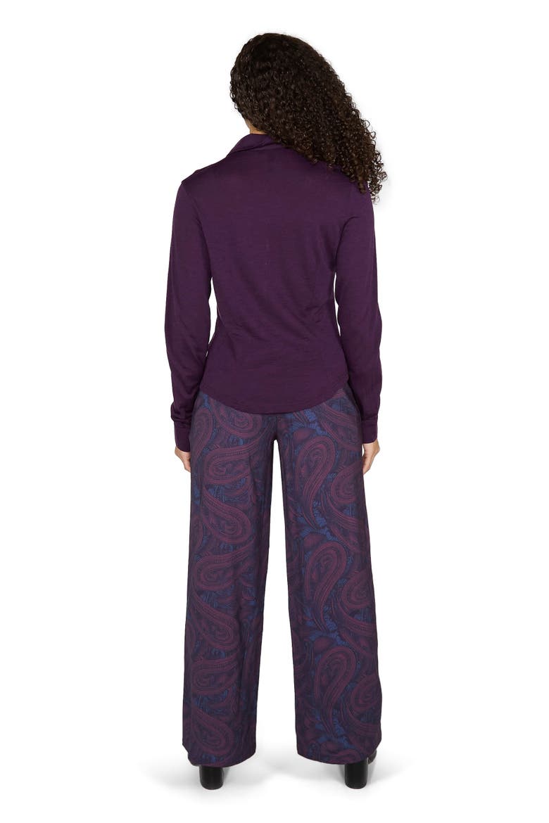 Scarlet Merino Wool Shirt, Alternate, color, Plum