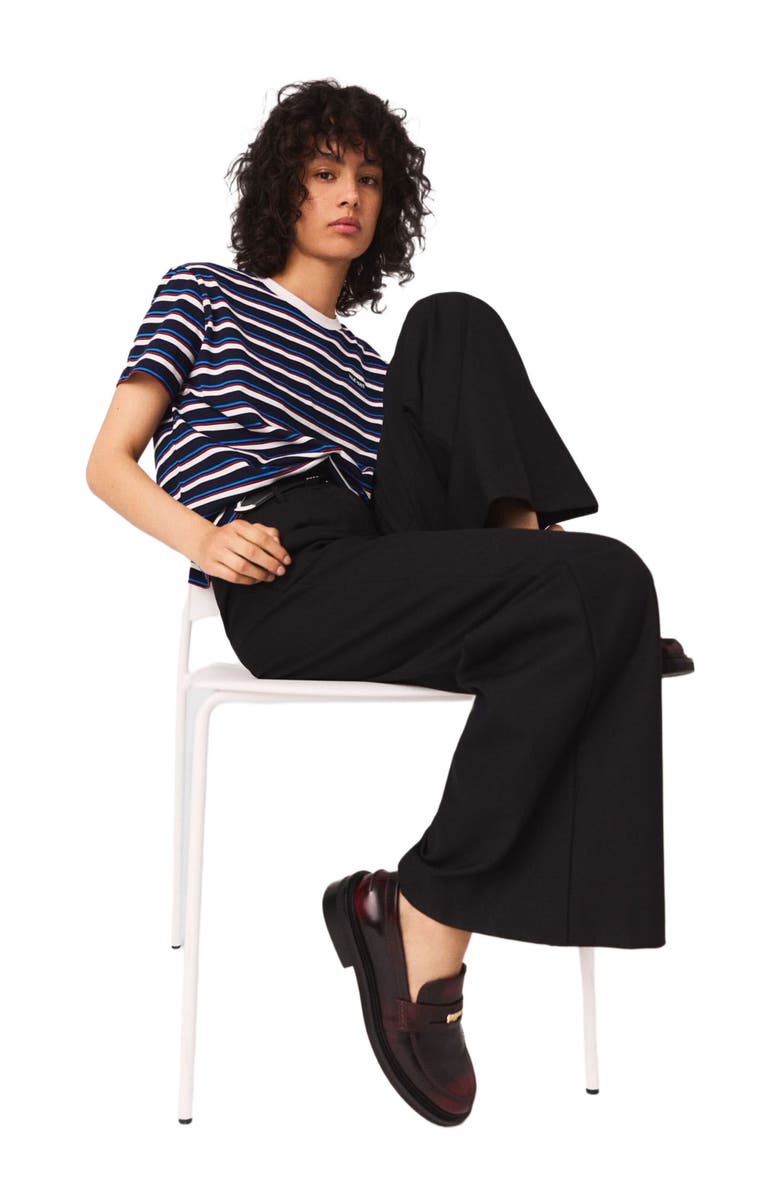 maje Suit trousers with pintucks, Alternate, color,